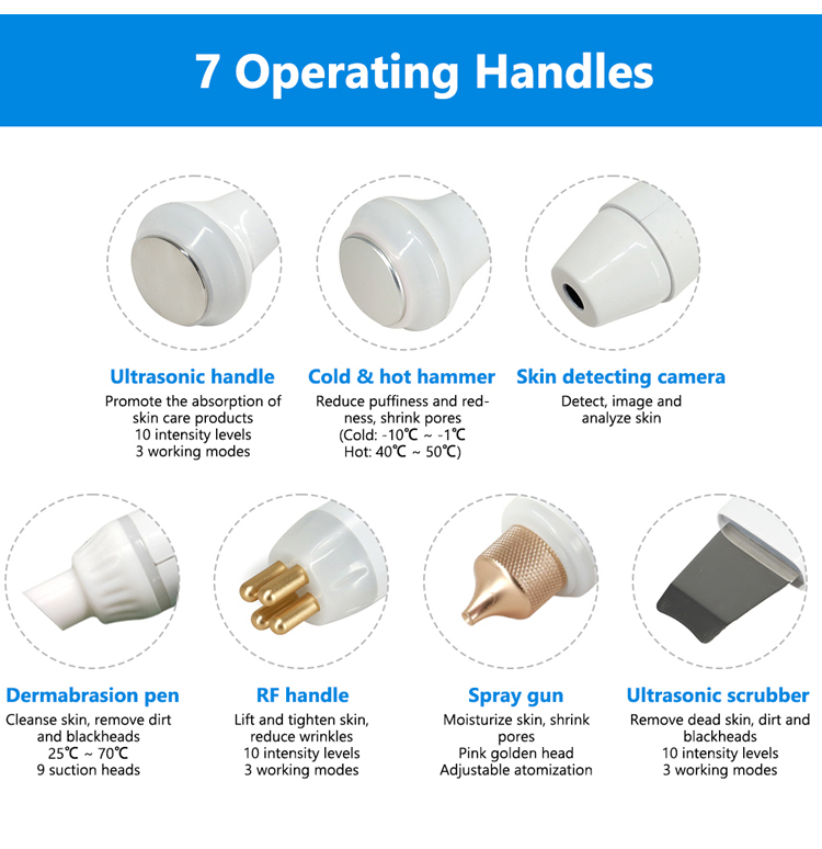 7 in 1 oxygen facial sprayer skin scrubber hydra facial