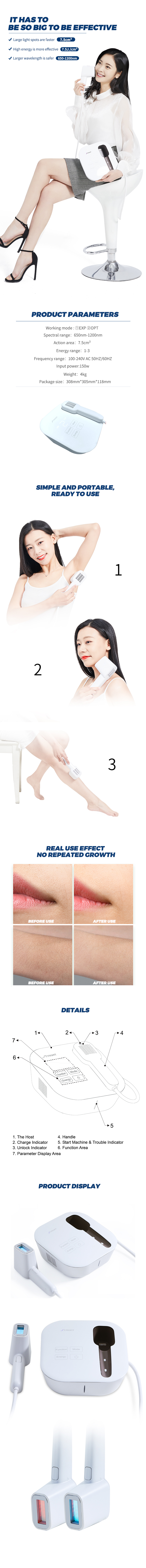 Painless Ipl skin rejuvenation laser hair removal