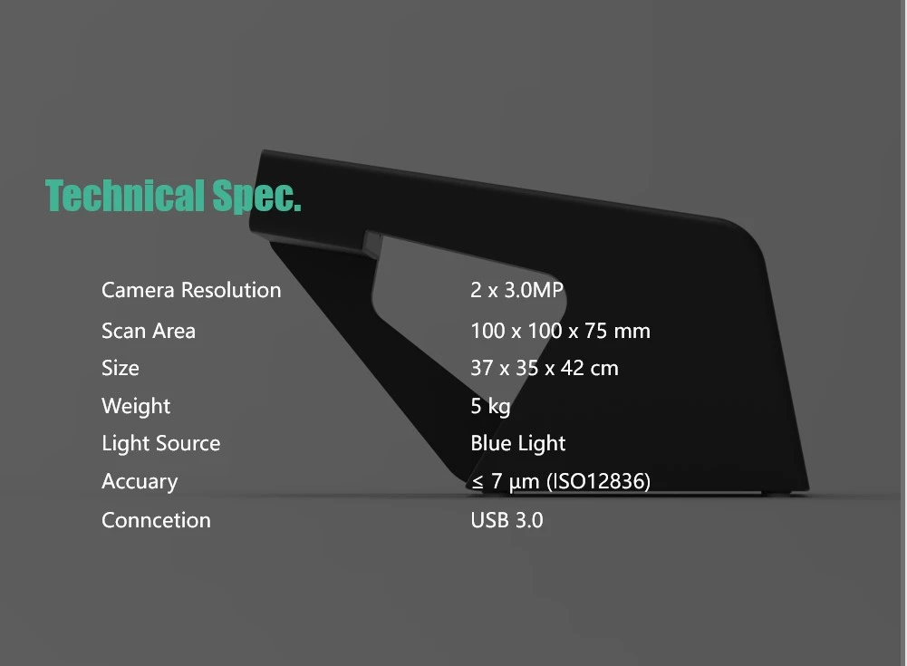 NiNGLE Dental CAD CAM Blue Light 3D Scanner With Free Exocad Software Dental Laboratory