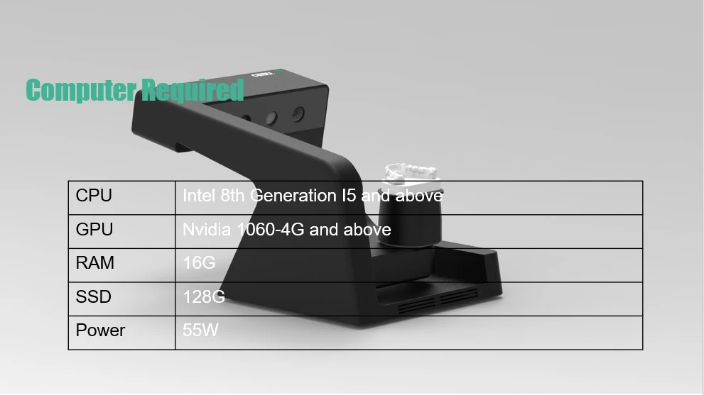NiNGLE Dental CAD CAM Blue Light 3D Scanner With Free Exocad Software Dental Laboratory