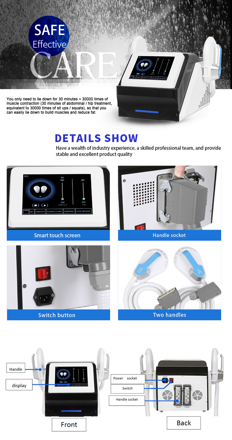 Portable HIEMT EMSculpting Muscle Stimulating Body Shaping Machine for Beauty Salone and Home Use