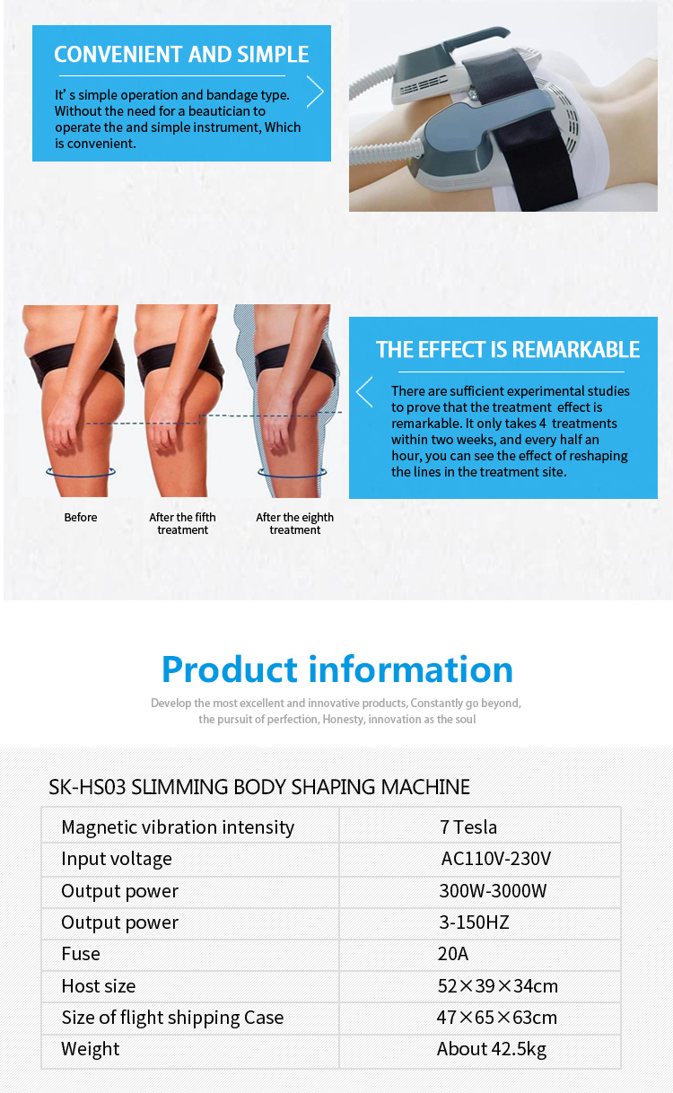 Portable HIEMT EMSculpting Muscle Stimulating Body Shaping Machine for Beauty Salone and Home Use