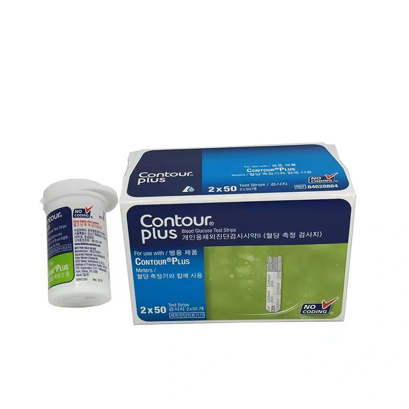 Contour Plus 100 Test Strip NO CODING Compatible With Contour plus Glucometer Meter