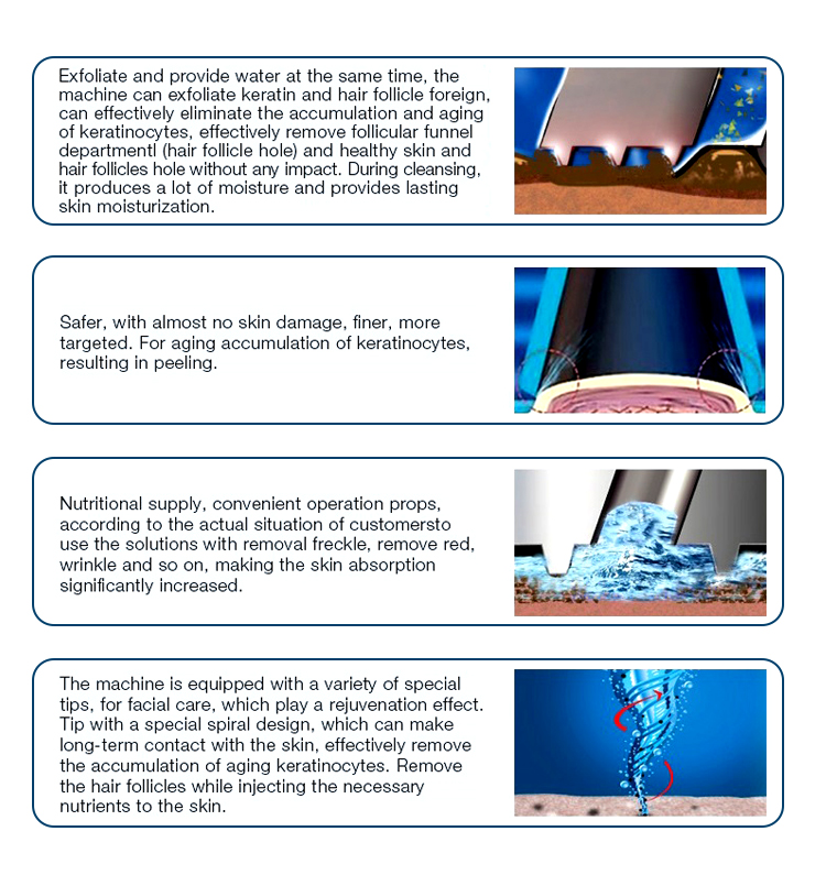 New design hydra PDT water oxygen dermabrasion facial cleaner ultrasonic RF scrubber hydro micdermabrasion beauty machine spa909