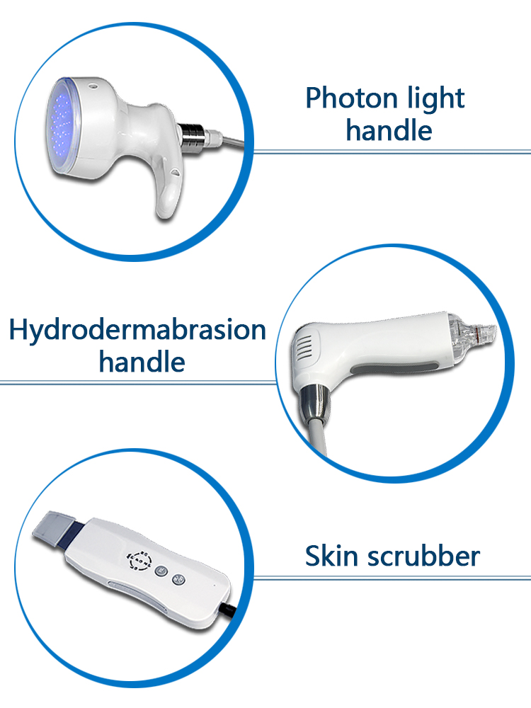 New design hydra PDT water oxygen dermabrasion facial cleaner ultrasonic RF scrubber hydro micdermabrasion beauty machine spa909