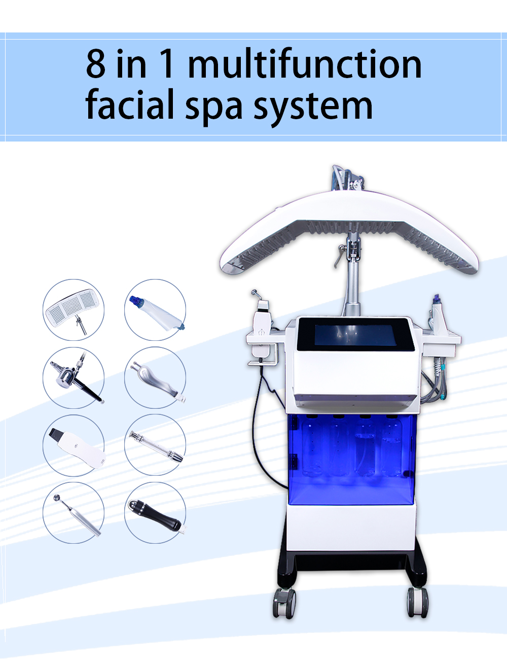 Aribaba hydra dermabrasion peeling microdermabrasion facial led lights oxygen jet hidra face hydra skin facial machine spa600