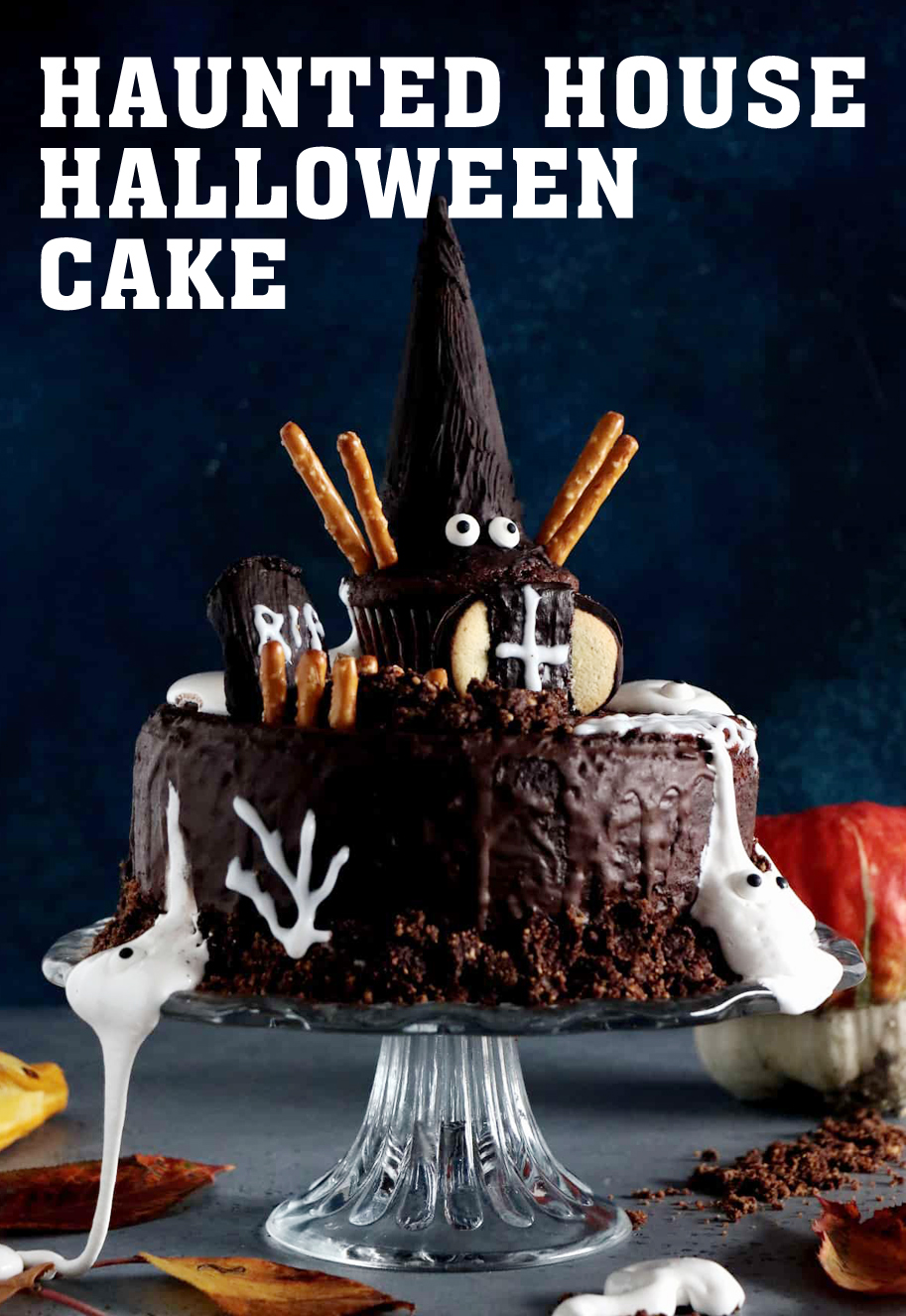 HAUNTED HOUSE HALLOWEEN CAKE