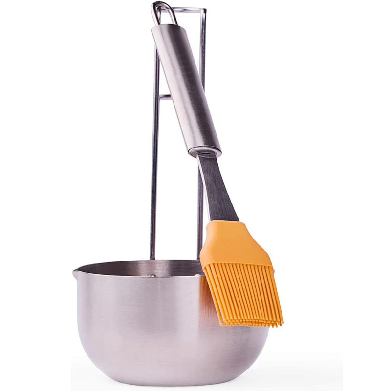 2pcs Basting Brush and Sauce Pot BBQ Grill Accessories