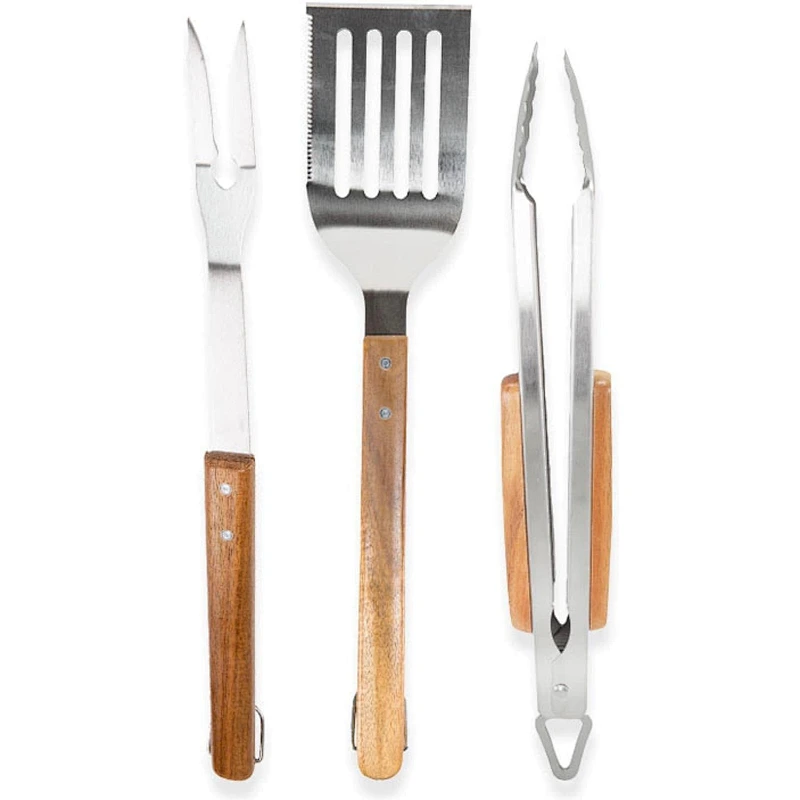 3 Piece Grill Set BBQ Accessories Stainless Steel Barbecue Grill Utensils Set