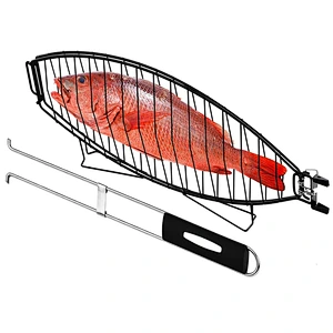 Premium Stainless Steel Fish Basket for Grilling BBQ Baskets