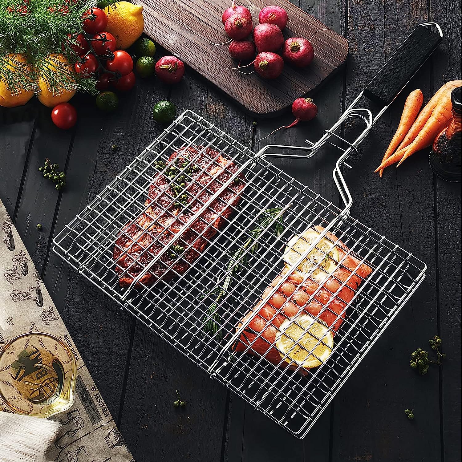 Folding Portable Grill Basket