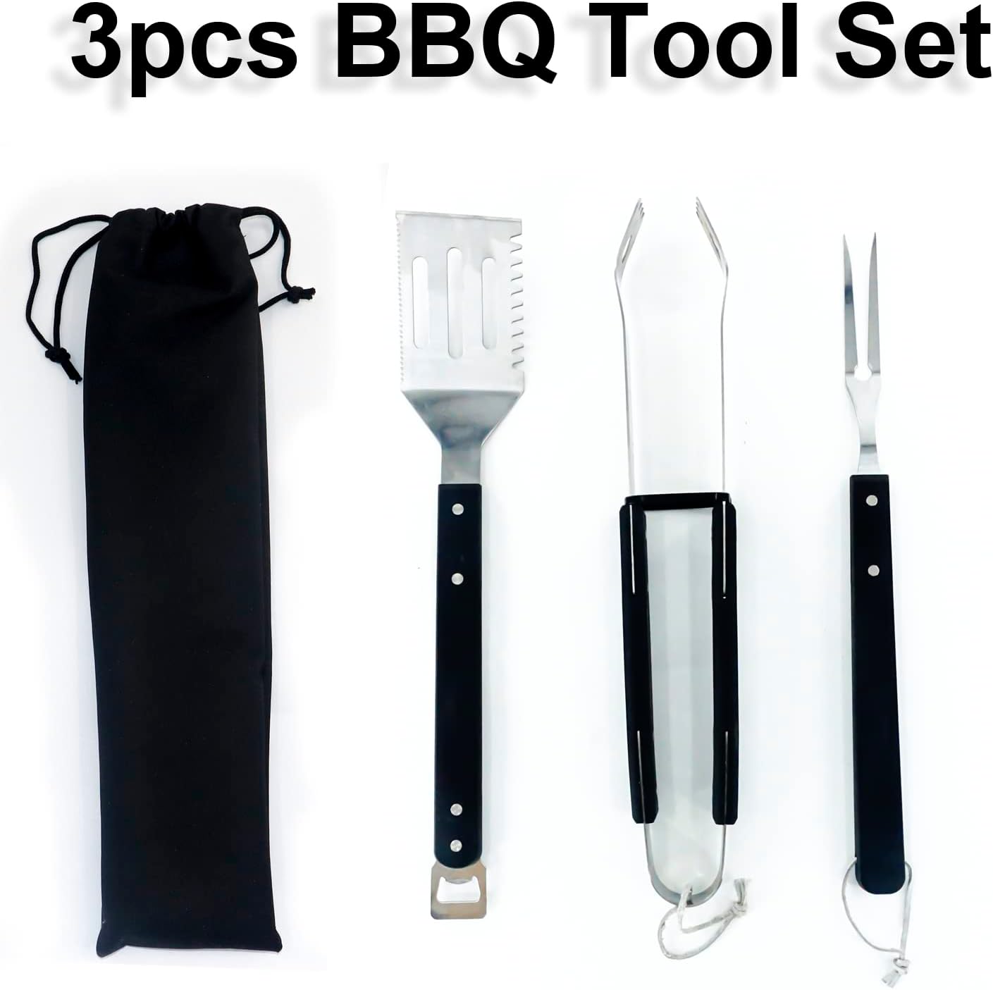 3 Piece BBQ Tool Set