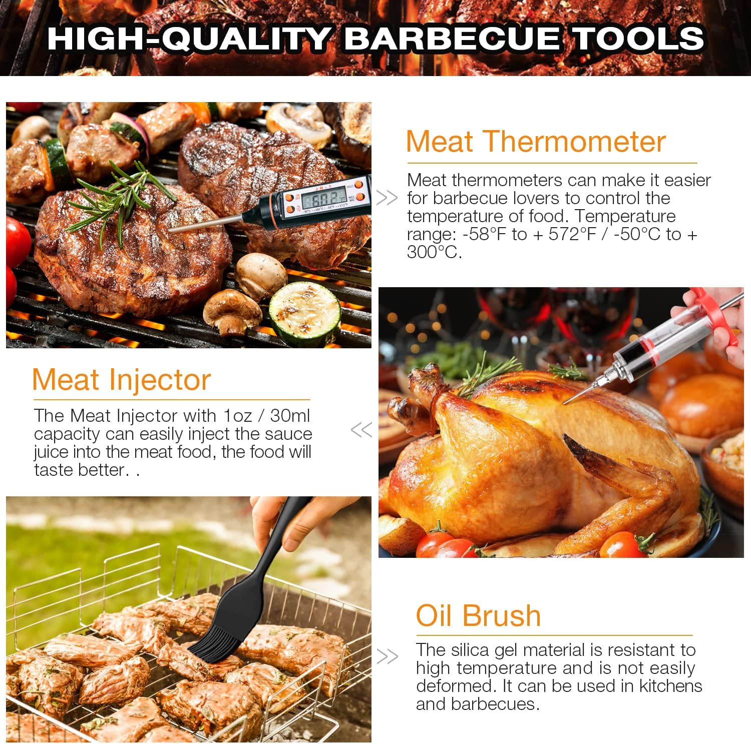 Stainless Steel Grilling Tools
