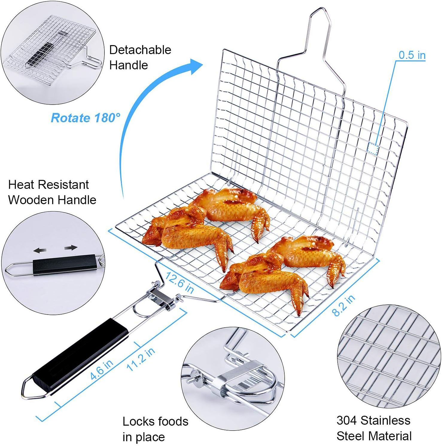 Stainless Steel Fish Grill Basket