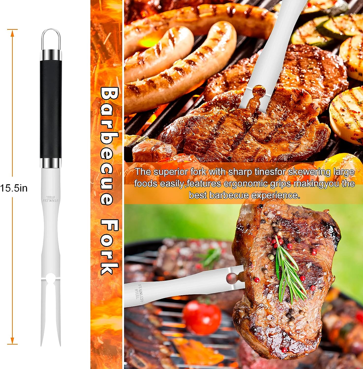 4 Piece BBQ Tool Set