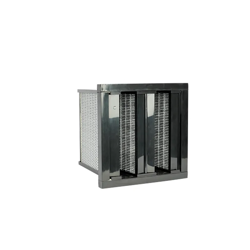V- type Combined Pleated Activated Carbon Filter(flange/box type)