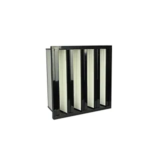 V-bank Mini-pleat/High Air Flow Combined HEPA Filter (flange/box type)