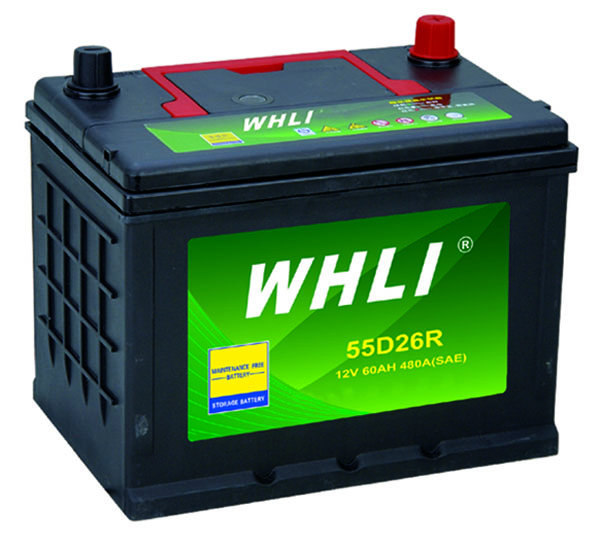 12V 60ah JIS car battery MF lead-acid battery