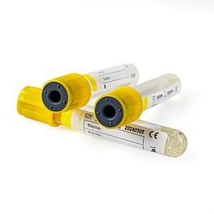 Tube de prélèvement sanguin jaune