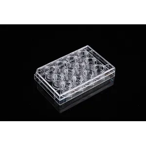 Placas de cultivo celular de fondo plano de 96 pocillos