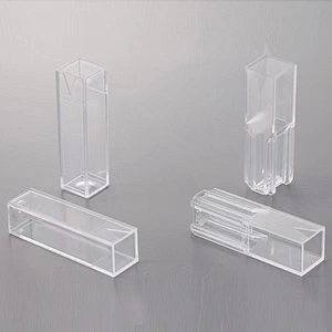 Laboratório de cuvetes de plástico