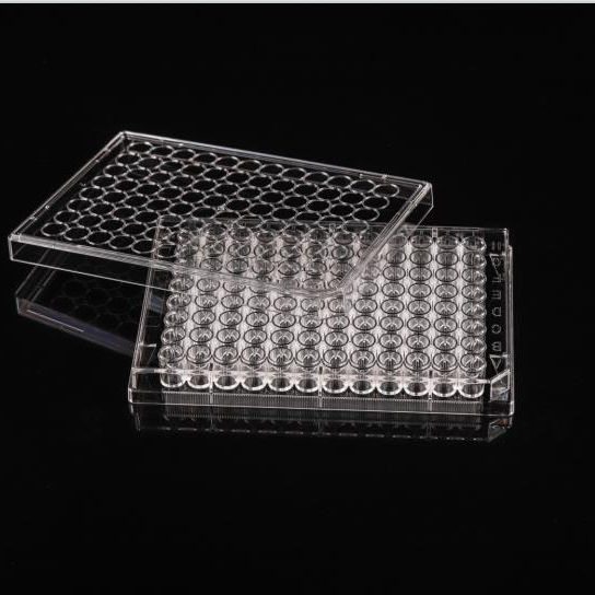 Placas de cultivo celular de fondo plano de 96 pocillos