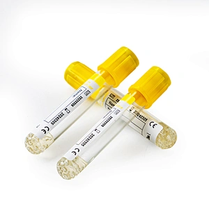 Tube de prélèvement sanguin jaune