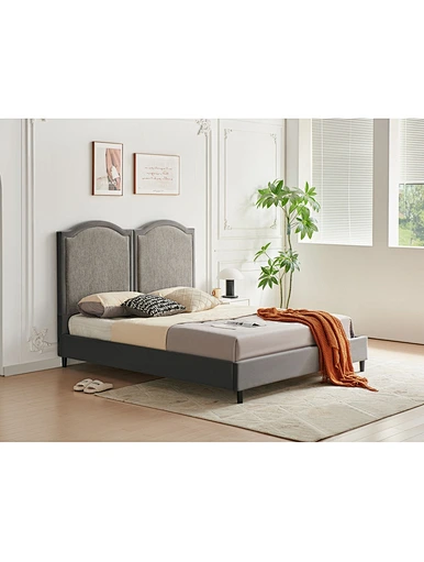 gray bed