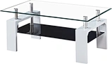 Coffee Table Glass Top Tea Table with Storage Modern Center Table Tv Stand Set Living Room Furniture TV Unit