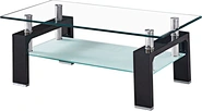 Coffee Table Glass Top Tea Table with Storage Modern Center Table Tv Stand Set Living Room Furniture TV Unit