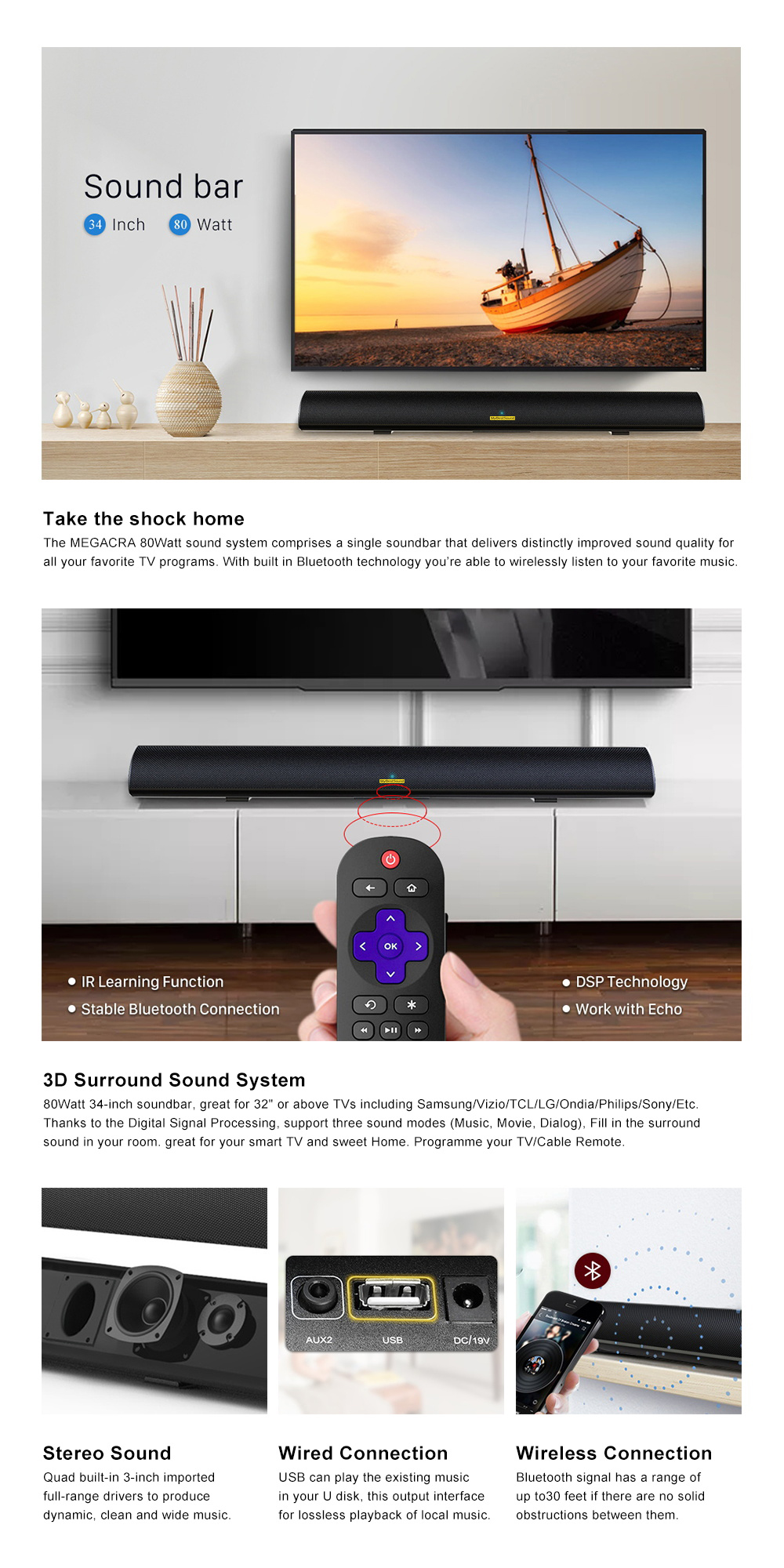 60W best soundbar S8520 Manufacturer