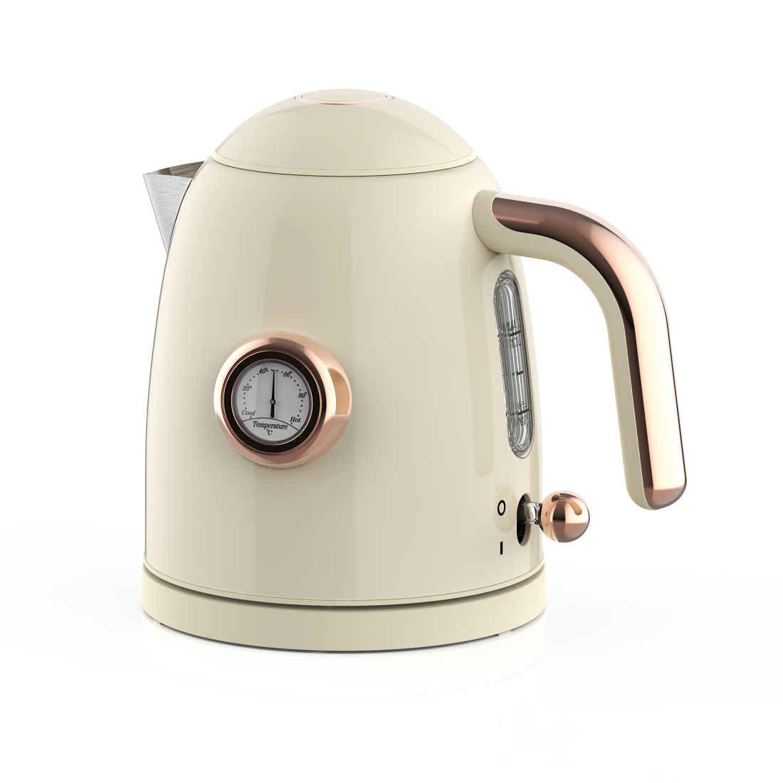 1.0L White Jug Kettle with Thermometer
