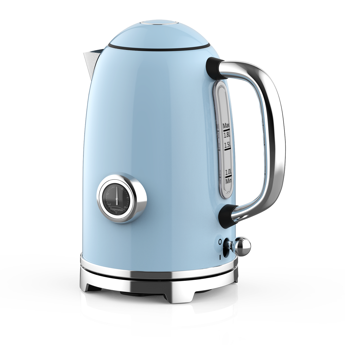 2.0l blue jug kettle with Thermometer