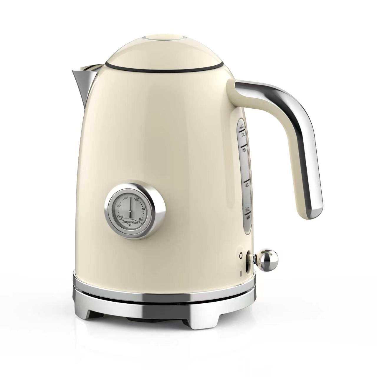 1.7L White Jug Kettle with Thermometer
