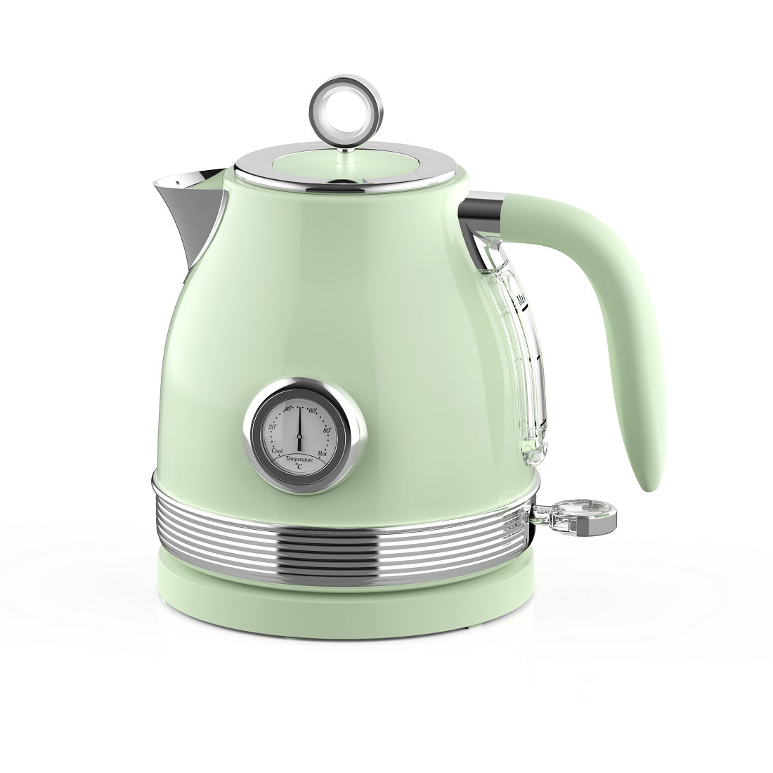 1.2L Green Jug Kettle with Thermometer(NO.K32)