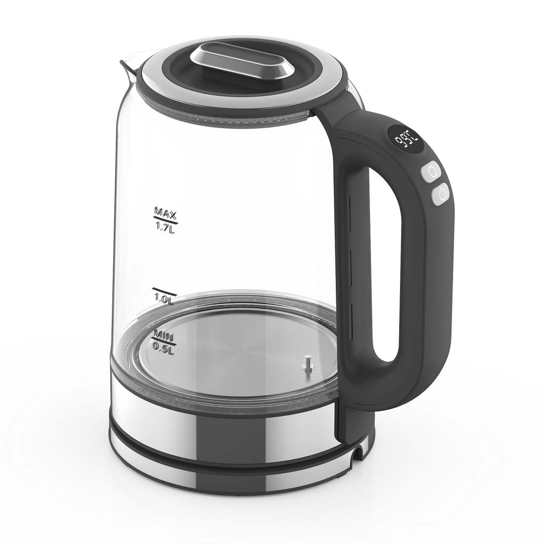 1.7L Temperature Sensitive Color Changing Glass Electric Kettle