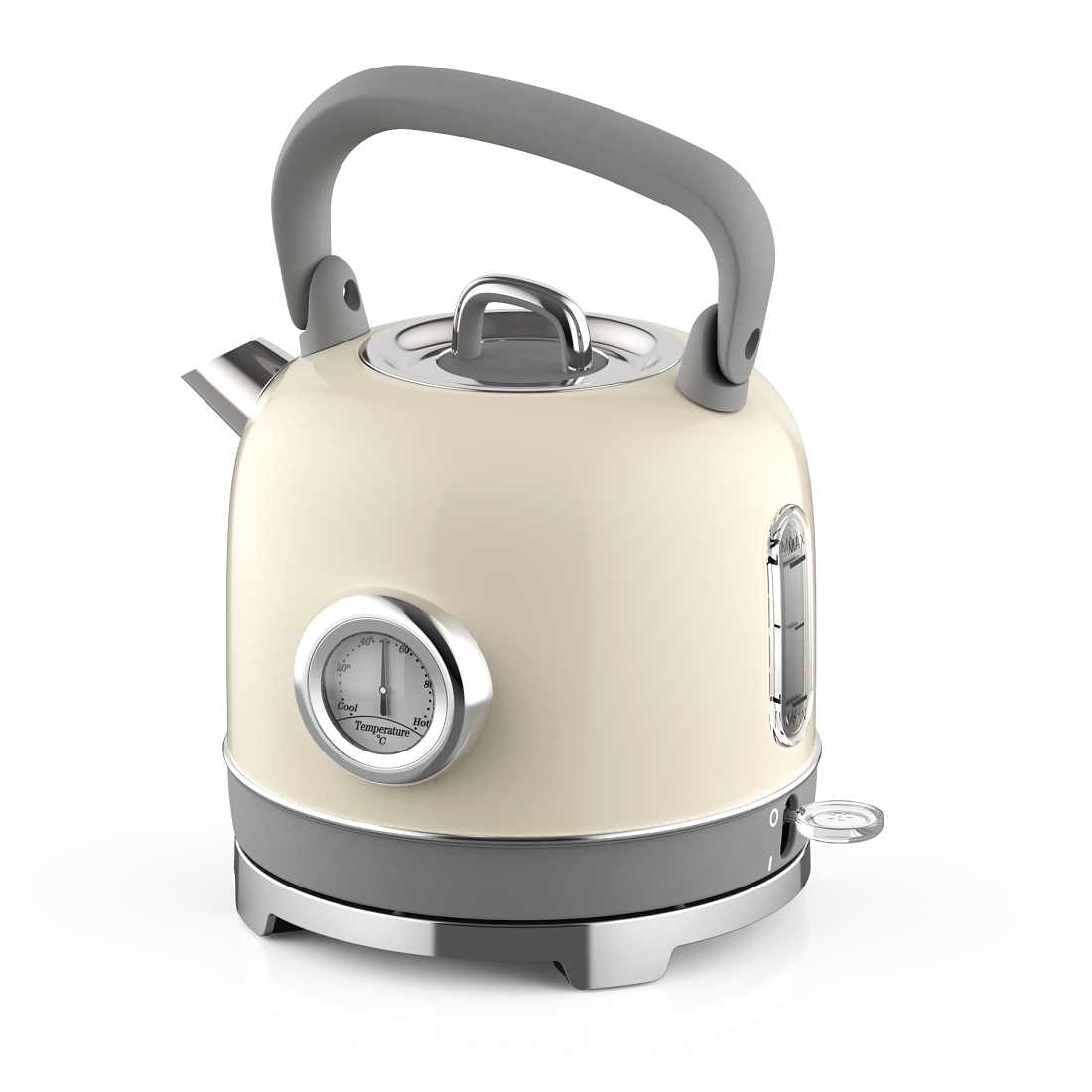 1.8L White Retro Kettle with Thermometer（NO.K20）