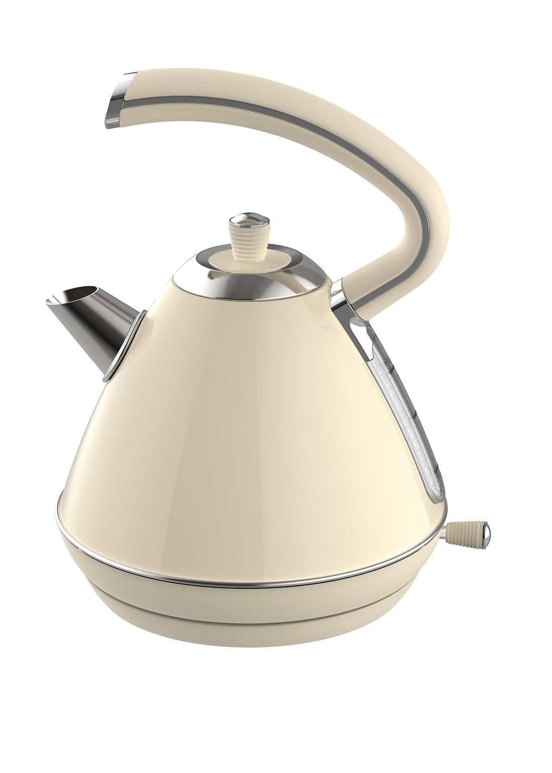 1.7L White Pyramid Electric Kettle, Some Models with Thermometer（NO.K12）