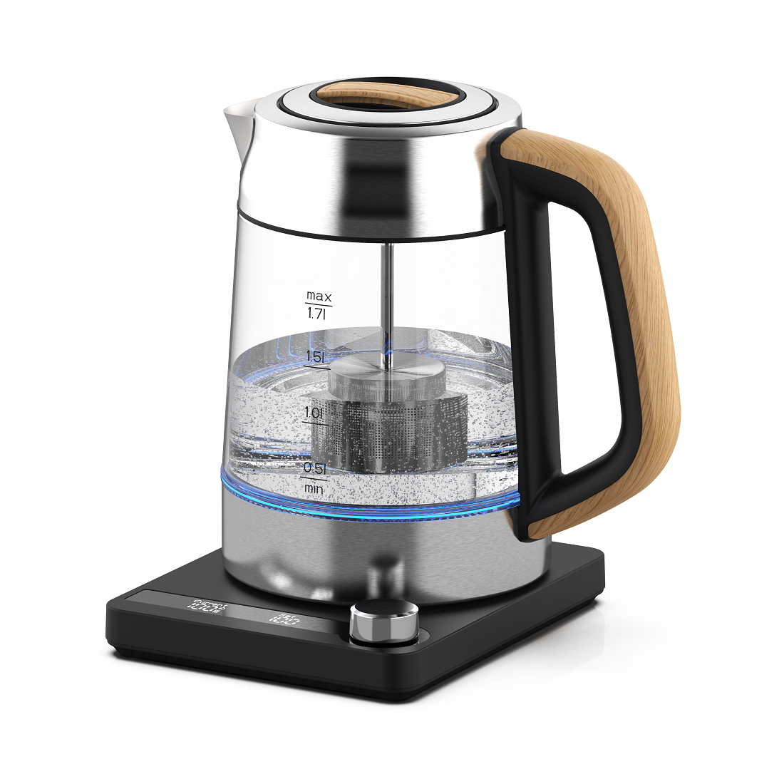 1.7L Glass Jug Kettle with Digital Control Base
