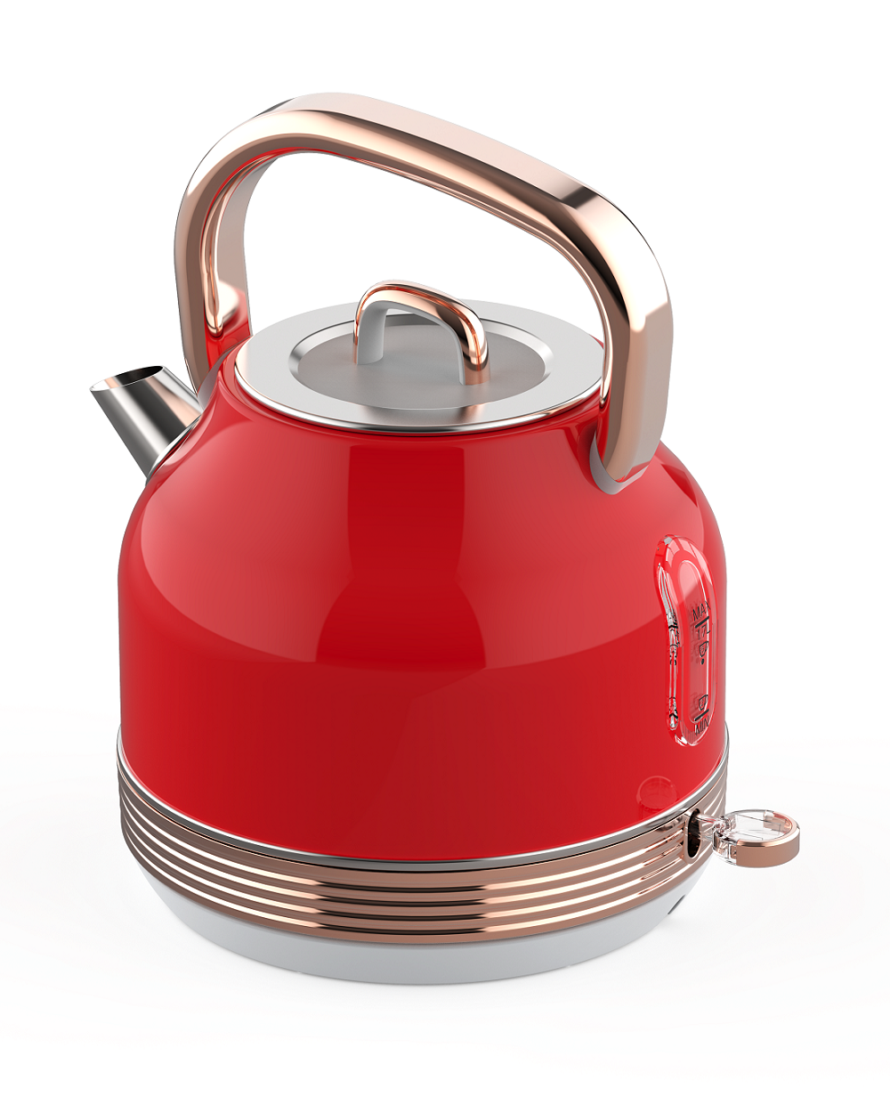 1.7L Red Retro Kettle with Stainless Steel Liner(NO.K15）