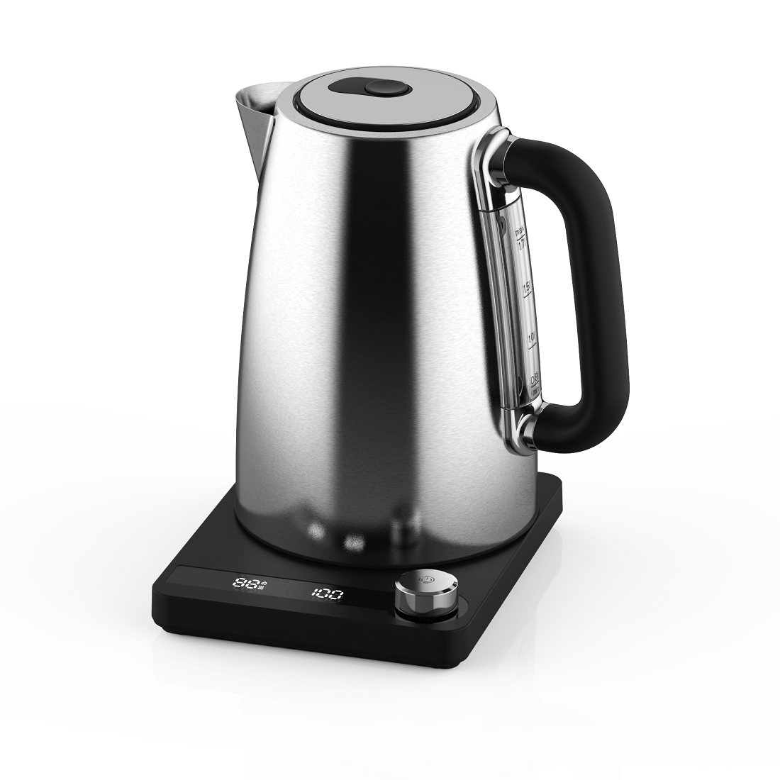 1.7L Black Digital Kettle with Digital Control Base(NO.K01)