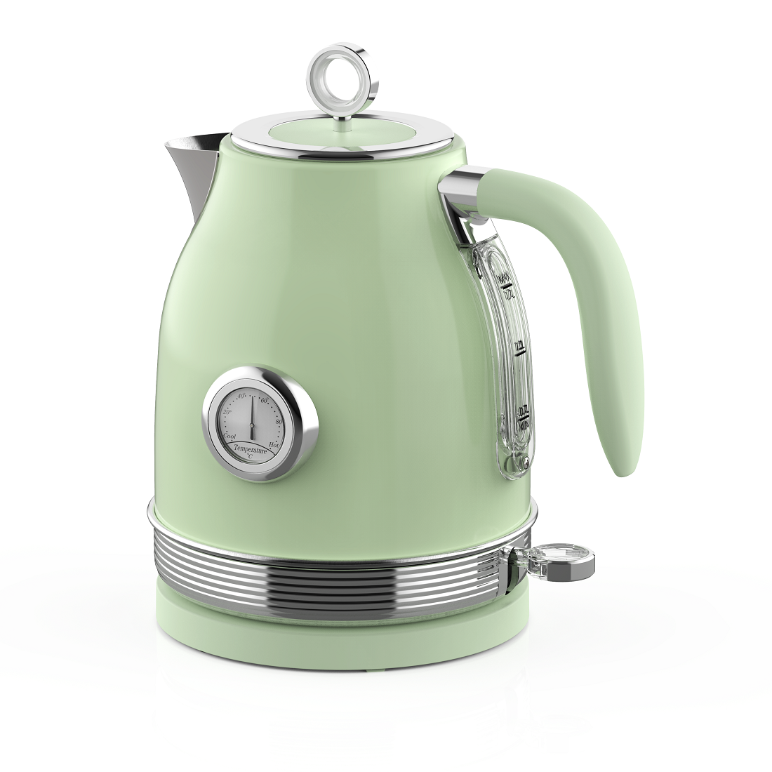 1.7L Green Jug Kettle with Thermometer