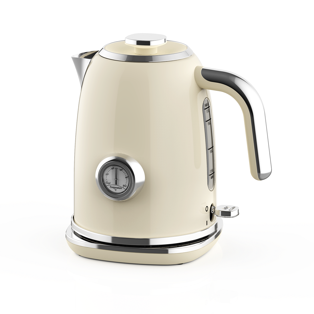 1.7L White Jug Kettle with Thermometer