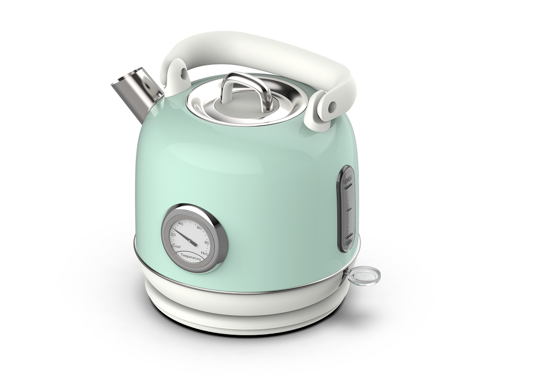 1.8L Green Retro Kettle with Thermometer（NO.K20）