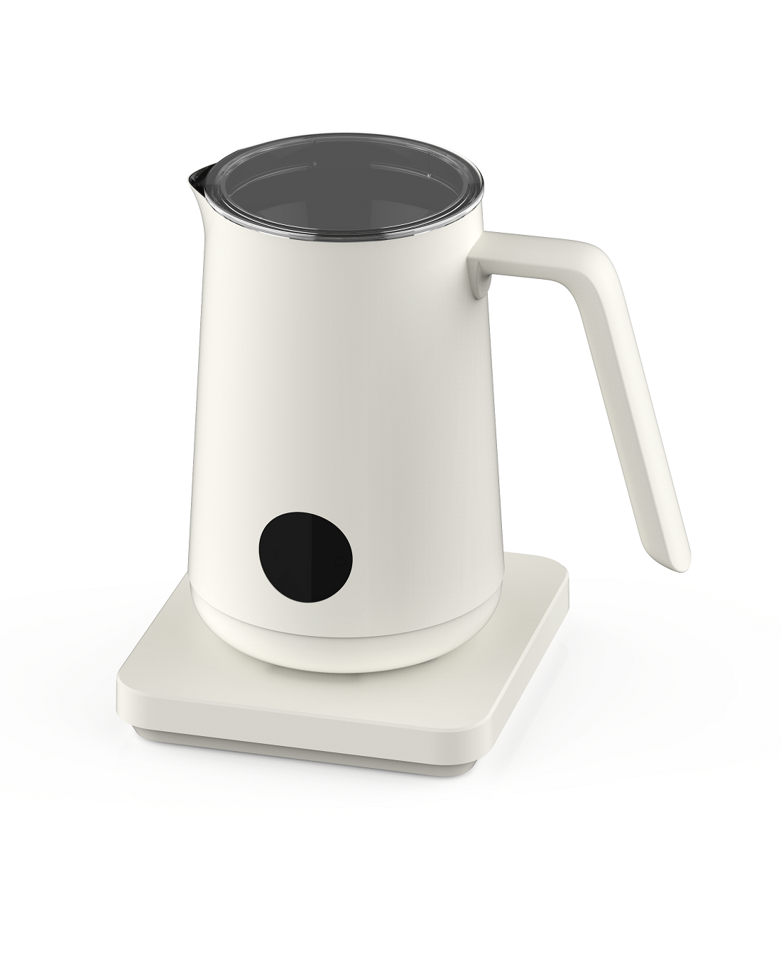 White Electric Milk Frother with Base