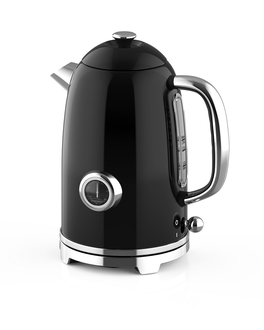 2.0l black jug kettle with Thermometer