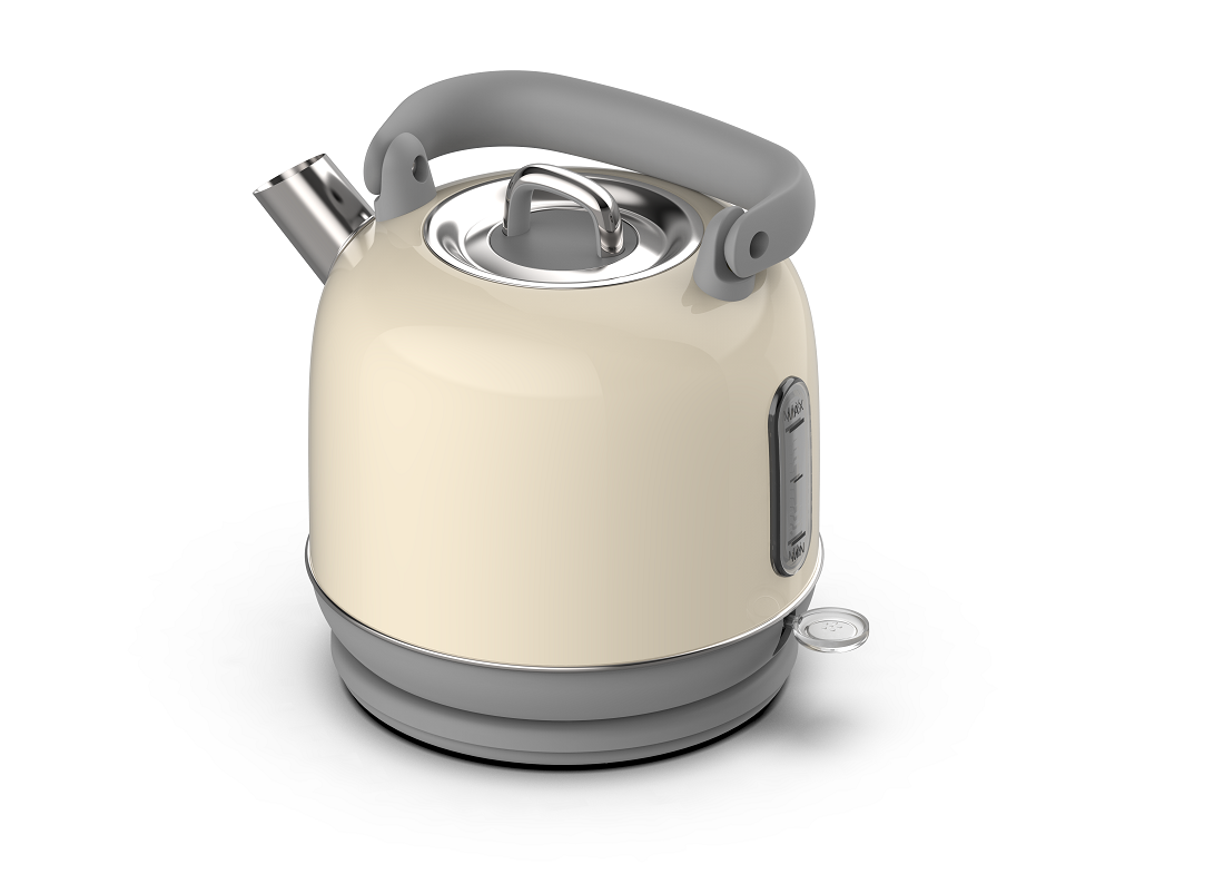 1.8L White Retro Kettle with Stainless Steel Liner(NO.K20）