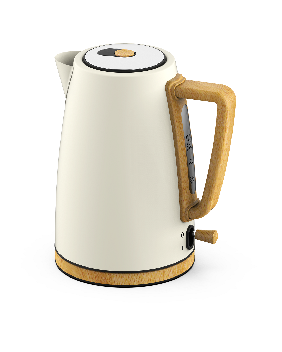 1.7L White Jug Kettle with Stainless Steel Liner(NO.K01）