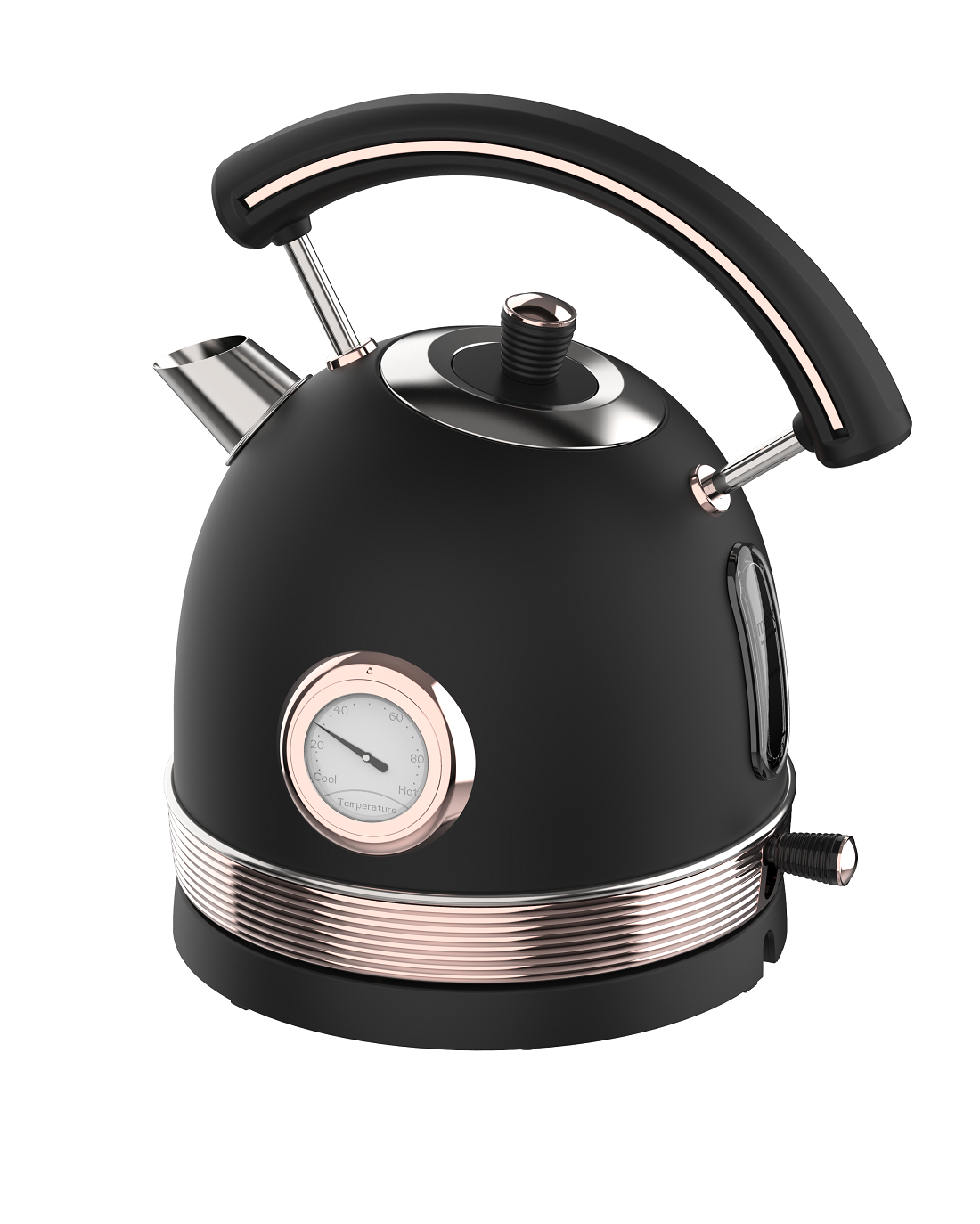 1.8L Black Retro Kettle(or with Thermometer)（NO.K13）
