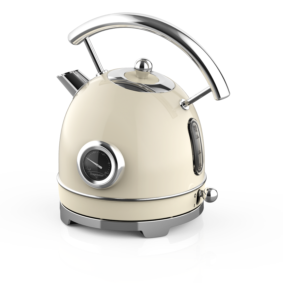 1.8L White Retro Kettle(or with Thermometer)（NO.K13）